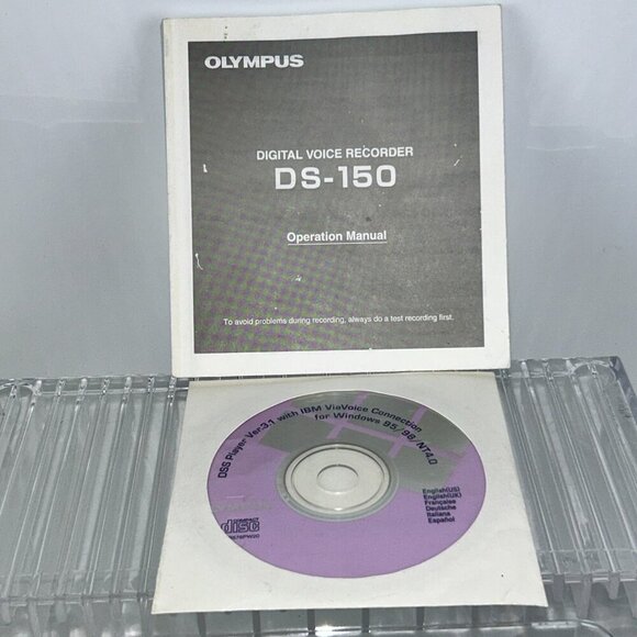 Olympus DS-150 Digital Voice Recorder Instruction Manual With Disk - Picture 1 of 10